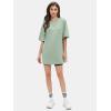 imageEXLURA Womens Summer Short Sleeve T Shirt Dress Casual Crewneck Resort Wear Tops Sundress Vacation Cruise Beach Outfits 2025Blue Green