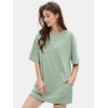 imageEXLURA Womens Summer Short Sleeve T Shirt Dress Casual Crewneck Resort Wear Tops Sundress Vacation Cruise Beach Outfits 2025Blue Green
