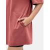 imageEXLURA Womens Summer Short Sleeve T Shirt Dress Casual Crewneck Resort Wear Tops Sundress Vacation Cruise Beach Outfits 2025Brick Red