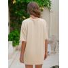 imageEXLURA Womens Summer Short Sleeve T Shirt Dress Casual Crewneck Resort Wear Tops Sundress Vacation Cruise Beach Outfits 2025Khaki