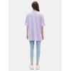imageEXLURA Womens Summer Short Sleeve T Shirt Dress Casual Crewneck Resort Wear Tops Sundress Vacation Cruise Beach Outfits 2025Light Purple