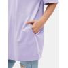 imageEXLURA Womens Summer Short Sleeve T Shirt Dress Casual Crewneck Resort Wear Tops Sundress Vacation Cruise Beach Outfits 2025Light Purple