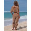 imageEXLURA Womens 2025 Summer Jumpsuits Casual Dressy One Piece Deep V Neck Batwing Short Sleeve Wrap Waist Romper with PocketsCoffee