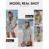 imageEXLURA Womens Summer 2 Piece Sets Casual Short Sleeve Striped Shirts Shorts Matching Sets Vacation Cruise Beach Outfits 2025Black