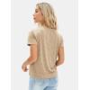 imageEXLURA Womens Summer Cute Crop Tops Short Sleeve Pleated Tshirts Crewneck Business Trendy Blouse Beach Vacation Outfits 2025Apricot