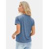 imageEXLURA Womens Summer Cute Crop Tops Short Sleeve Pleated Tshirts Crewneck Business Trendy Blouse Beach Vacation Outfits 2025Blue