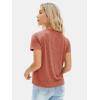 imageEXLURA Womens Summer Cute Crop Tops Short Sleeve Pleated Tshirts Crewneck Business Trendy Blouse Beach Vacation Outfits 2025Caramel