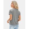 imageEXLURA Womens Summer Cute Crop Tops Short Sleeve Pleated Tshirts Crewneck Business Trendy Blouse Beach Vacation Outfits 2025Grey