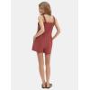 imageEXLURA Womens Summer Casual Denim Rompers Ruffle Strap Shorts Jean Short Jumpsuit with PocketsDate Red