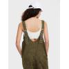 imageEXLURA Women Summer High Roller Denim Jumpsuits Casual Loose Beach Vacation Trendy Fashion Overalls Jeans Romper Pockets 2025Army Green