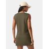 imageEXLURA Womens Summer 2 Piece Short Skirt Sets Sleeveless Top and Tennis Skorts Dressy Cotton Matching Sweatsuits Outfits 2025Army Green