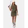 imageEXLURA Womens Summer 2 Piece Short Skirt Sets Sleeveless Top and Tennis Skorts Dressy Cotton Matching Sweatsuits Outfits 2025Army Green