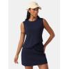 imageEXLURA Womens Summer 2 Piece Short Skirt Sets Sleeveless Top and Tennis Skorts Dressy Cotton Matching Sweatsuits Outfits 2025Dark Blue