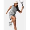 imageEXLURA Womens Summer 2 Piece Short Skirt Sets Sleeveless Top and Tennis Skorts Dressy Cotton Matching Sweatsuits Outfits 2025Grey