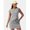 imageEXLURA Womens Summer 2 Piece Short Skirt Sets Sleeveless Top and Tennis Skorts Dressy Cotton Matching Sweatsuits Outfits 2025Grey