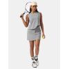 imageEXLURA Womens Summer 2 Piece Short Skirt Sets Sleeveless Top and Tennis Skorts Dressy Cotton Matching Sweatsuits Outfits 2025Grey