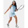 imageEXLURA Womens Summer 2 Piece Short Skirt Sets Sleeveless Top and Tennis Skorts Dressy Cotton Matching Sweatsuits Outfits 2025Light Blue