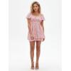imageEXLURA Womens 2025 Summer Ruffle Short Sleeve Tie Back Romper Dress Square Neck A Line Cute Dressy Short JumpsuitsPink Floral