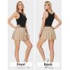 imageEXLURA Womens Mini Pleated Skirts High Waist Stretchy School Girl Outfit A Line Golf Tennis Skirt Skort Lining Shorts 2024Khaki