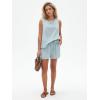 imageEXLURA Womens Summer 2 Piece Outfits Sleeveless Tank Top Matching Shorts Sets Cotton Striped Sweatsuits Vacation Beach 2025Blue Green