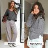 imageEXLURA Womens Oversized Pullover Sweaters Long Sleeve V Neck Knit Loose Off The Shoulder Sweater Tops Fall Winter Trendy 2025Black