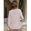 imageEXLURA Womens Oversized Pullover Sweaters Long Sleeve V Neck Knit Loose Off The Shoulder Sweater Tops Fall Winter Trendy 2025Light Khaki