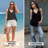 imageEXLURA Womens Summer Tank Top Business Casual V Neck Knotted Sleeveless Blouses Fashion Trendy Dressy Work Shirt Outfits 2025Black