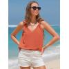 imageEXLURA Womens Summer Tank Top Business Casual V Neck Knotted Sleeveless Blouses Fashion Trendy Dressy Work Shirt Outfits 2025Caramel