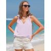imageEXLURA Womens Summer Tank Top Business Casual V Neck Knotted Sleeveless Blouses Fashion Trendy Dressy Work Shirt Outfits 2025Purple