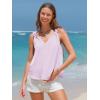 imageEXLURA Womens Summer Tank Top Business Casual V Neck Knotted Sleeveless Blouses Fashion Trendy Dressy Work Shirt Outfits 2025Purple