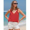 imageEXLURA Womens Summer Tank Top Business Casual V Neck Knotted Sleeveless Blouses Fashion Trendy Dressy Work Shirt Outfits 2025Red