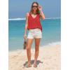 imageEXLURA Womens Summer Tank Top Business Casual V Neck Knotted Sleeveless Blouses Fashion Trendy Dressy Work Shirt Outfits 2025Red