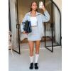 imageEXLURA Womens Sweatsuits 2 Piece Outfits Zip Up Sweatshirts Matching Skort Casual Sweat Set Tennis Jogger Tracksuit Fall 2025Light Grey