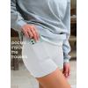 imageEXLURA Women 2 Piece Sets Cotton Tracksuits Workout Set Crewneck Sweatshirt Skort Short Skirt Fall Tennis Sweat Suits PocketsGrey