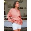 imageEXLURA Women 2 Piece Sets Cotton Tracksuits Workout Set Crewneck Sweatshirt Skort Short Skirt Fall Tennis Sweat Suits PocketsPink