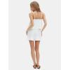 imageEXLURA Womens Summer Romper Dress 2025 V Neck Spaghetti Strap Pleated Shorts Jumpsuit Beach Vacation Outfits with PocketsWhite