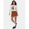 imageEXLURA Womens Button Bodycon Mini Skirt Sexy Night Club High Waist Elastic Y2K Trendy Short Plaid SkirtsOrange Plaid