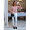 imageEXLURA Women Cropped Cardigan Sweaters Fall Flare Sleeve Button Cardigans Ruffled Hem Cute Sweater Casual Soft Stretchy TopsLight Pink