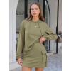 imageEXLURA Women 2 Piece Sets Cotton Sweatsuits Fall Hooded Sweatshirt Cargo Skort Skirt Stretchy Tracksuit Casual Tennis PocketsArmy Green