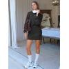 imageEXLURA Women 2 Piece Sets Cotton Sweatsuits Fall Hooded Sweatshirt Cargo Skort Skirt Stretchy Tracksuit Casual Tennis PocketsBlack