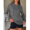 imageEXLURA Women 2 Piece Sets Cotton Sweatsuits Fall Hooded Sweatshirt Cargo Skort Skirt Stretchy Tracksuit Casual Tennis PocketsGrey