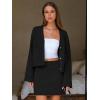 imageEXLURA Womens 2 Piece Skirt Sweater Sets V Neck Button Up Cardigan Mini Skirts Fall Winter Knit Trendy Outfits Pockets 2025Black