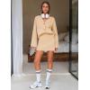 imageEXLURA Womens 2 Piece Skirt Sweater Sets V Neck Button Up Cardigan Mini Skirts Fall Winter Knit Trendy Outfits Pockets 2025Khaki