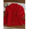 imageEXLURA Womens 2 Piece Skirt Sweater Sets V Neck Button Up Cardigan Mini Skirts Fall Winter Knit Trendy Outfits Pockets 2025Red