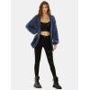 imageEXLURA Womens 2025 Oversized Cardigan Sweaters Fall Winter Lightweight Soft Knit Cardigan Open Front Button Outwear CoatsNavy Blue