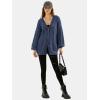imageEXLURA Womens 2025 Oversized Cardigan Sweaters Fall Winter Lightweight Soft Knit Cardigan Open Front Button Outwear CoatsNavy Blue