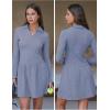imageEXLURA Womens Fall Fashion Long Sleeve V Neck Mini Dress Casual Sweatshirt Style ALine Tennis Dresses Trendy Outfits 2025Blue