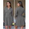 imageEXLURA Womens Fall Fashion Long Sleeve V Neck Mini Dress Casual Sweatshirt Style ALine Tennis Dresses Trendy Outfits 2025Grey