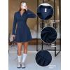imageEXLURA Womens Fall Fashion Long Sleeve V Neck Mini Dress Casual Sweatshirt Style ALine Tennis Dresses Trendy Outfits 2025Navy Blue