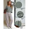imageEXLURA Womens Fall Oversized Sweaters Cotton Long Sleeve V Neck Off Shoulder Sweater Pullover Jumper Tops Trendy Winter 2025Army Green